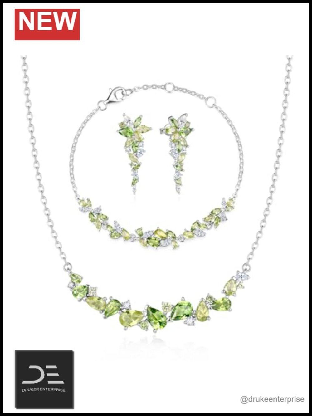 Wisteria Multi-Stone Mixed Cut Gemstone Jewelry Set Silver 925